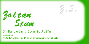 zoltan stum business card